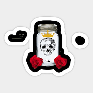 Skull - Pill bottle!! Sticker